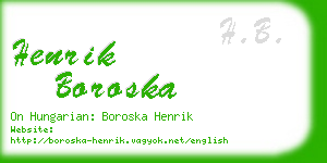 henrik boroska business card